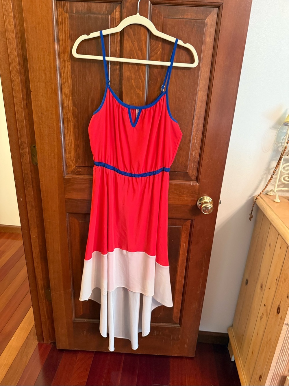 Willow & Clay Colorblock Asymmetrical High Low Dress